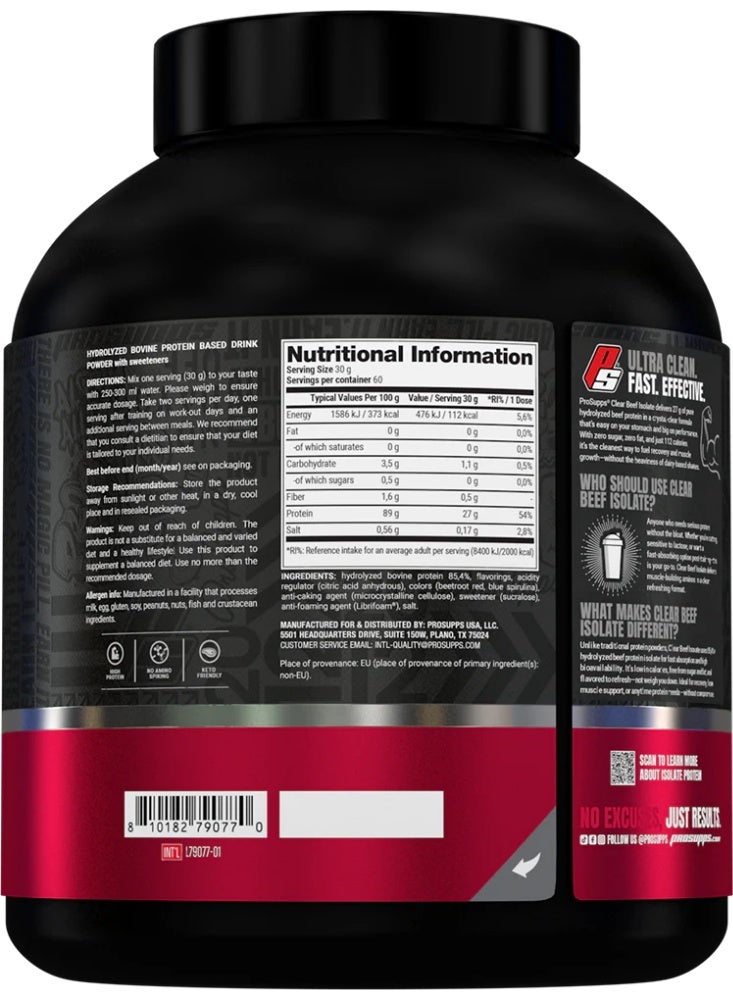 ProSupps Beef Protein Isolate Mix berries – 60 Servings (1814g) - Image 2